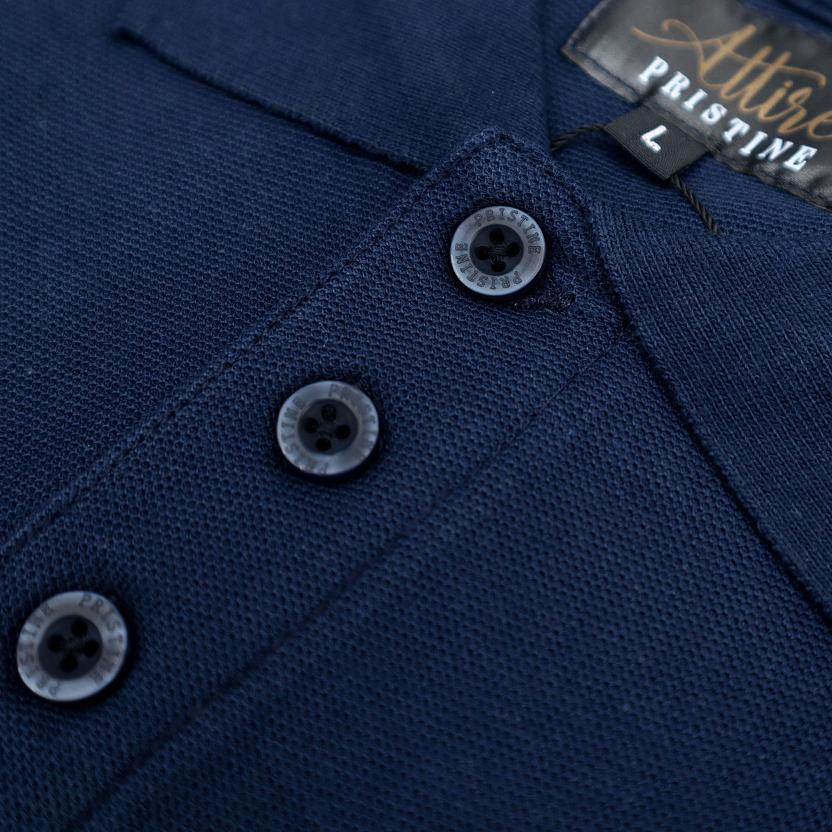 Pristine Premium Attire Knitted Cotton Steel Plated Logo Polo - Royal ...